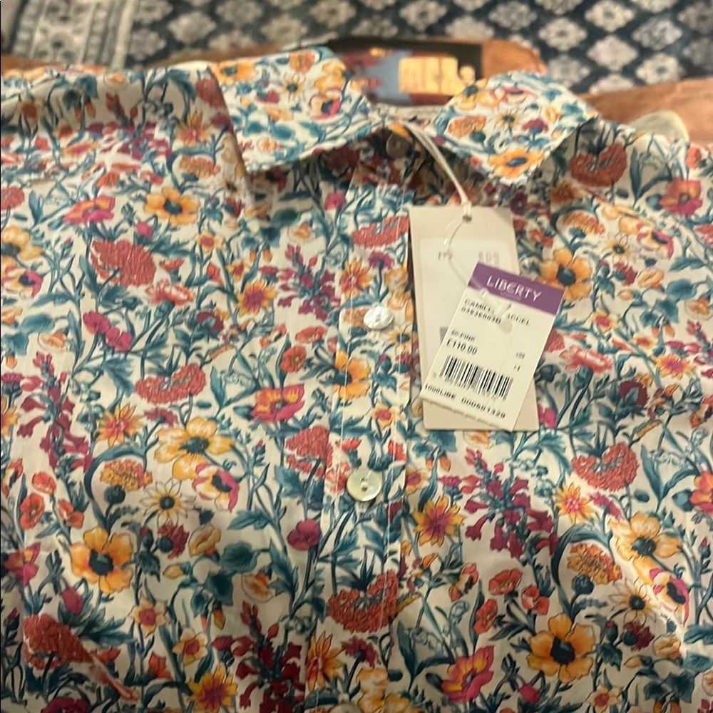Liberty of London Red and Yellow Blouse Vibrant Design